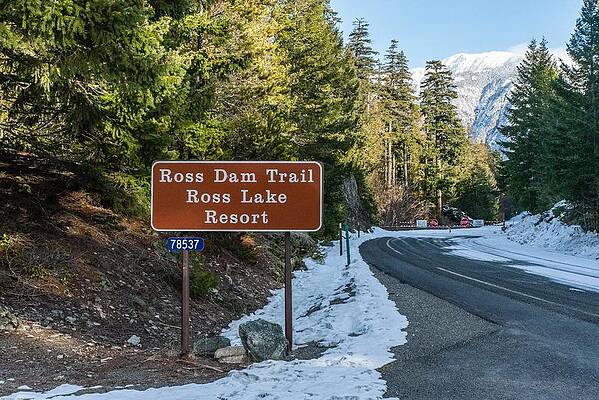 2023 Photograph - SR 20 Barrier At Ross Dam Trailhead by Tom Cochran