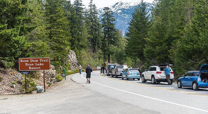 State Route 20 Photograph - SR 20 Closed At Ross Dam Trail by Tom Cochran
