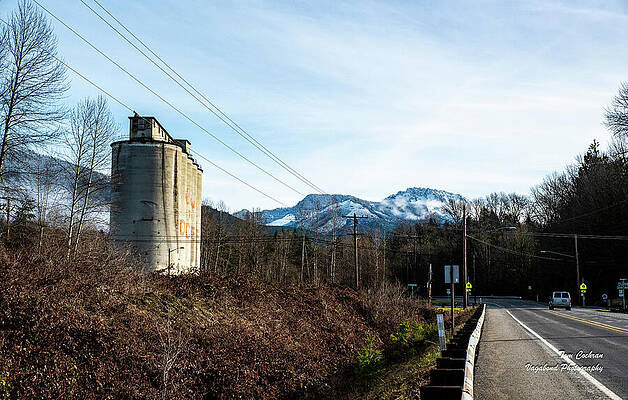 State Route 20 Photograph - SR 20 Concrete Silos And Sauk Mountain by Tom Cochran