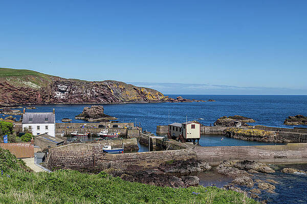 Coastal Harbor with Boats Photograph