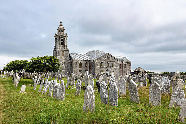 Historic Church and Old Graveyard Wall Art