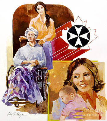 Canada Wall Art featuring the painting St. John Ambulance by John Swatsley