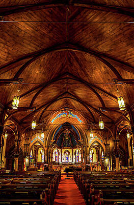 Gothic Church Interior Photograph