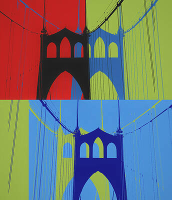 Colorful Bridge Abstraction Wall Art