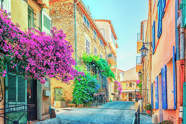 Architecture Wall Art featuring the photograph St Tropez Street by The Luxury Art Collection
