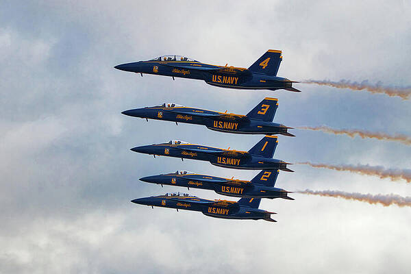 Blue Angels in Synchronized Flight Photograph