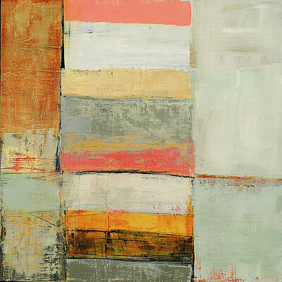 Stacked Stripes in Mixed Media Wall Art