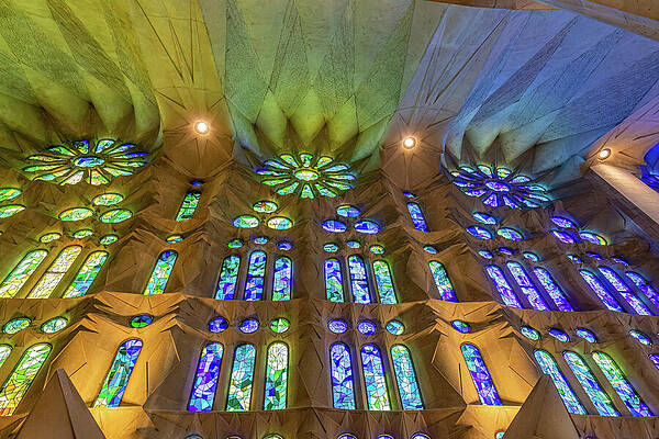 Stained Glass Windows in Cathedral Wall Art