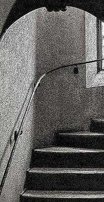 Wall Art featuring the photograph Stairs Indoors2 by John Linnemeyer