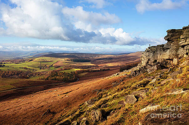 Dramatic Photograph - Stanage Edge Autumn, Peak District National Park, Derbyshire, England by Neale And Judith Clark