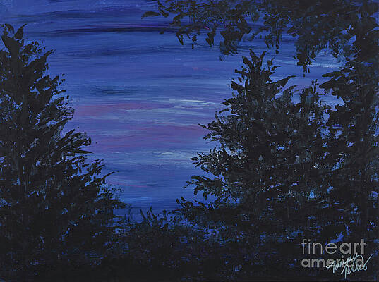 Landscape Painting - Starlight by Tammy Terres - Dezigner Reflexions