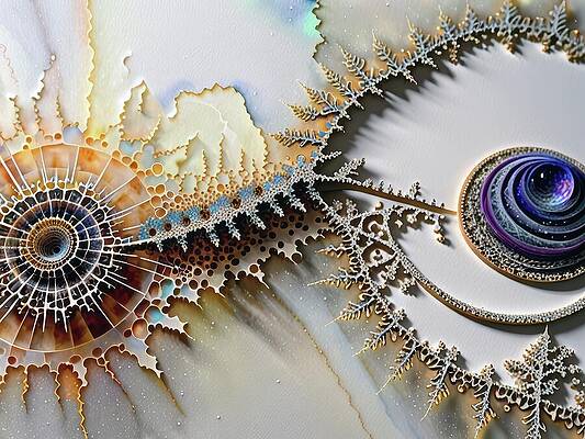 Intricate Wall Art featuring the digital art Station To Station by Eris And AI