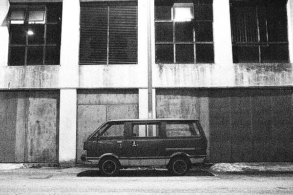 Vintage Van on Empty Street Wall Art