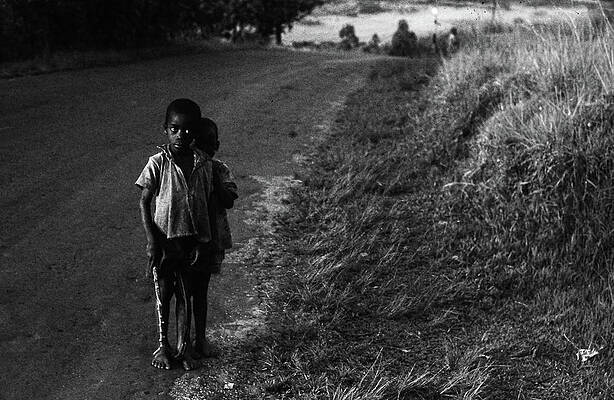 Photograph - Stay Clear Stranger - Two Little Boys In Africa by Jeremy Holton