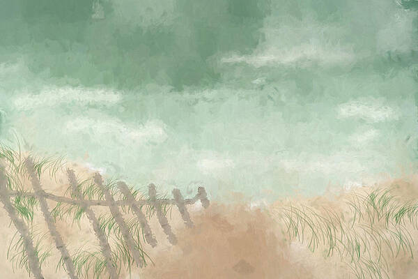 Wall Art featuring the digital art Stay Off Dunes by Alison Frank