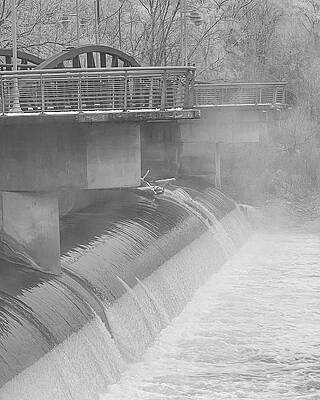 Photograph - Steam Coming Off Of Dam by Robert Allen Hill