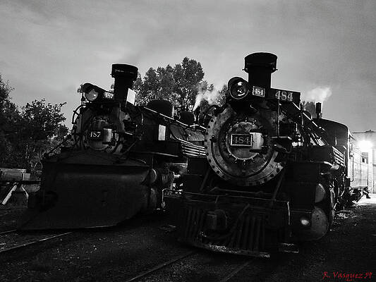 Train Photograph - Steam Engines Chama, NM by Rene Vasquez