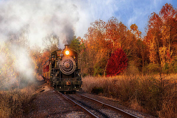 Country Photograph - Steam Train No 40 PA by Susan Candelario