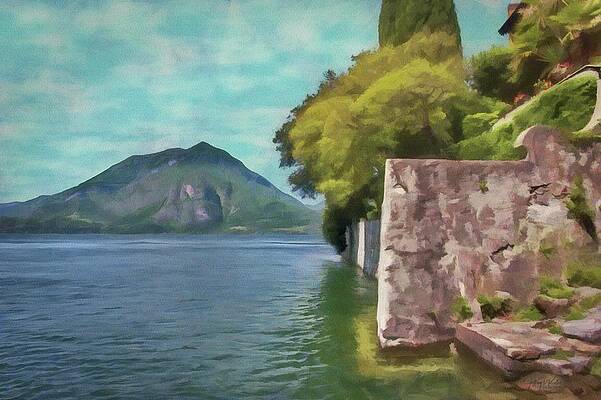 Mountain Wall Art featuring the painting Step Into Lake Como by Jeffrey Kolker