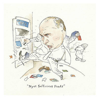 Money Painting - Still No Russian Withdrawal by Barry Blitt