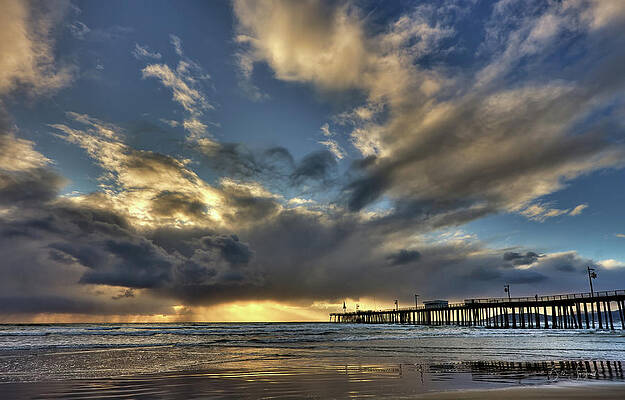 Sky Photograph - Storm By Pismo Pier by Beth Sargent