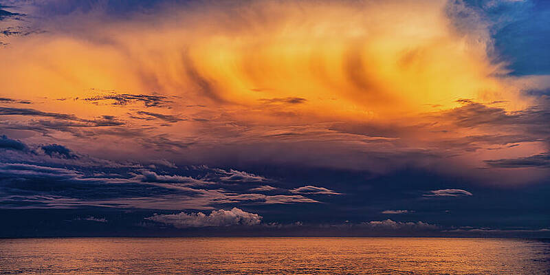 Sunrise Wall Art featuring the photograph Storm Clouds At Sunrise Mazatlan Mexico by Tommy Farnsworth