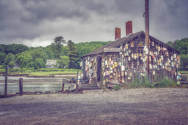 Wall Art featuring the photograph Stormy Skies At Cape Neddick Lobster Pound by Penny Polakoff