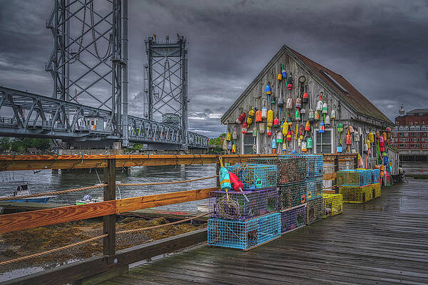 Reflection Photograph - Stormy Skies On Badgers Island by Penny Polakoff