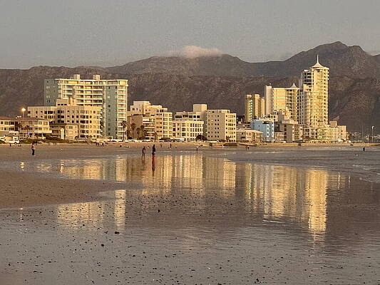 Sunset Reflections on Beachfront Wall Art