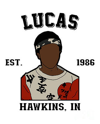 Wall Art featuring the digital art Stranger Things 1986 Lucas by Kirania Finest