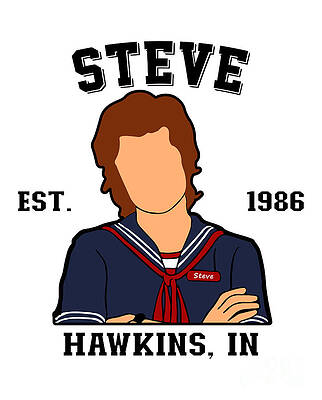 Wall Art featuring the digital art Stranger Things 1986 Steve by Kirania Finest