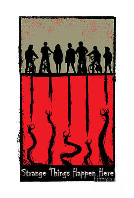 Wall Art featuring the digital art Stranger Things Strange Things Happen by Kirania Finest