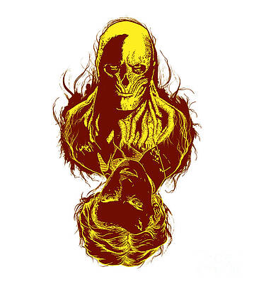 Wall Art featuring the digital art Stranger Things Vecna X Henry Portrait by Kirania Finest