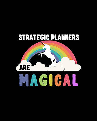 Unicorn Wall Art featuring the digital art Strategic Planners Are Magical by Flippin Sweet Gear