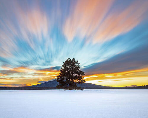 Wall Art featuring the photograph Streaking Clouds Over Lone Pine by Mike Lee