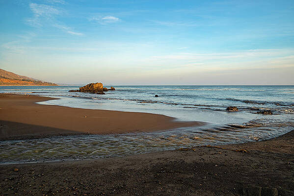 Wall Art featuring the photograph Stream Running Across The Beach by Matthew DeGrushe