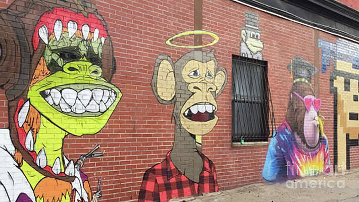 Graffito Wall Art featuring the digital art Street Art #5 by Antonios Valamontes