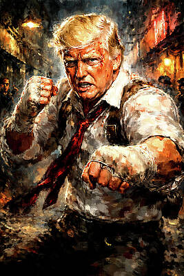 Famous Figure in a Fighting Stance Digital Art