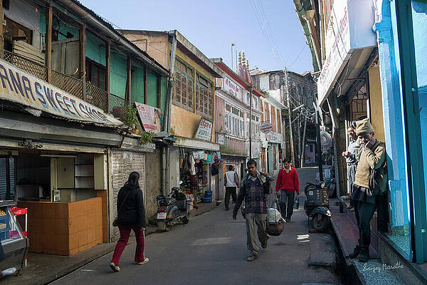 Landscape Wall Art featuring the photograph Street In Landour Bazaar, Mussoorie by Sanjay Marathe