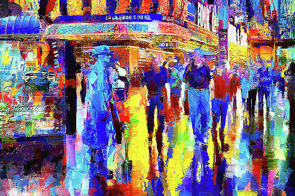 Mixed Media - Street Mime Entertainer, Las Vegas by Tatiana Travelways