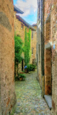 Streets Of Morcote Print