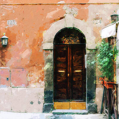 Scenic Wall Art featuring the painting Streets Of Rome, Through Art And History - 14 by AM FineArtPrints