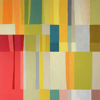 Vibrant Stripe Collage Wall Art