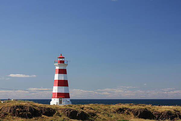 Wall Art featuring the photograph Stripped Lighthouse - Briar Island by Tatiana Travelways