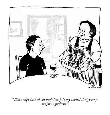 Recipe Drawing - Substituting Every Major Ingredient by Mads Horwath