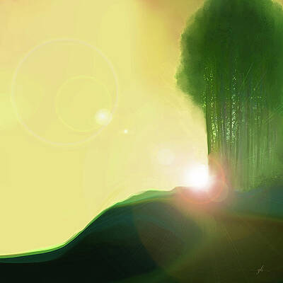 Sky Digital Art - Sudden Glow by Gina Harrison