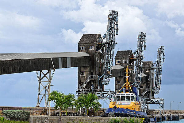 Industrial Dockside Scene Wall Art