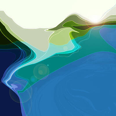 Summer Digital Art - Summer Blues by Gina Harrison