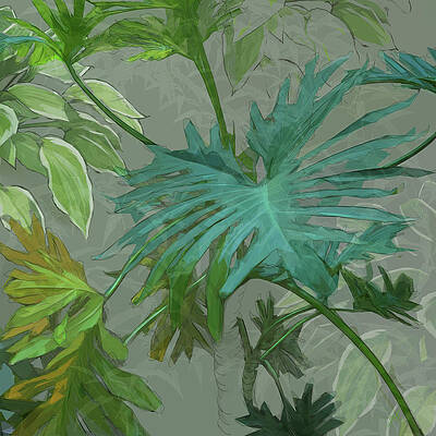 Summer Digital Art - Summer Greens by Gina Harrison