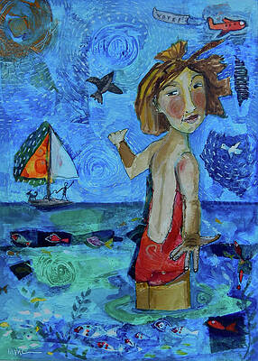 Wall Art featuring the mixed media Summer by Mary Conner